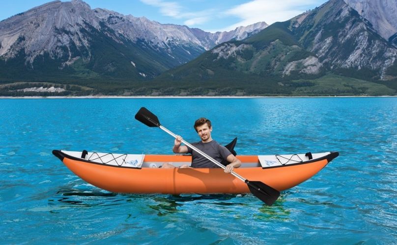 Inflatable Kayak Set with Paddle & Air Pump, Portable Recreational Touring Kayak Foldable Fishing Touring Kayaks, 1 Person Inflatable Kayak Set with Paddle & Air Pump, Portable Recreational Touring Kayak Foldable Fishing Touring Kayaks, 1 Person