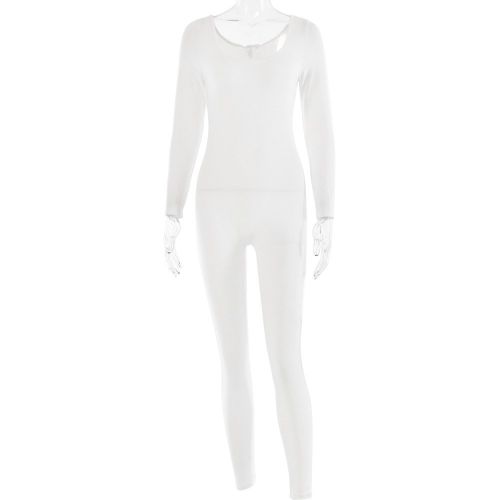 Sexy Soft High Elastic Long-sleeved Tights Trousers Jumpsuit