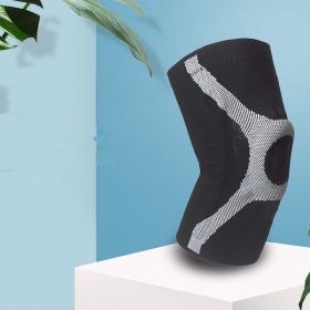 Running Climbing Knitted Non-slip Sports Kneecaps (Option: S-Gray)