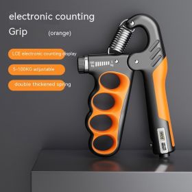 Adjustable Electronic Count Spring Grip Men And Women (Option: Orange Electronic Counter)