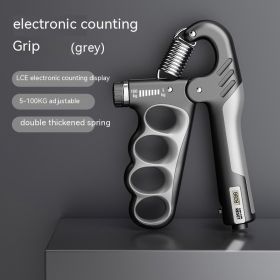 Adjustable Electronic Count Spring Grip Men And Women (Option: Gray Electronic Counter)