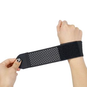 High Elastic Breathability Athletic Wristguards (Color: Black)