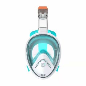 Snorkeling Mask; Full Face Snorkeling & Diving Mask With 180° Panoramic View With Longer Vent Tube; Waterproof; Anti-Fog & Anti-Leak Technology Mask; (Color: Green, size: M/L)
