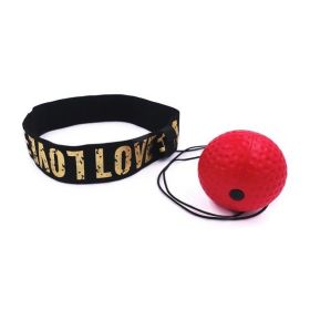 Boxing Speed Ball; Head-mounted PU Punch Ball MMA Sanda Training; Hand Eye Reaction; Home Sandbag Muay; Thai Boxer Fitness Equipment (material: PU, Color: Red)