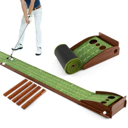 Indoor & Outdoor Golf Putting Mat Practice Training Aid with Auto Ball Return Indoor & Outdoor Golf Putting Mat Practice Training Aid with Auto Ball Return