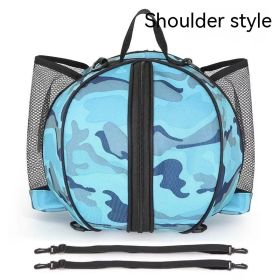 One-shoulder And Two-shoulder Training Exercise Basketball Bag (Option: Gray Blue Backpack-9L)