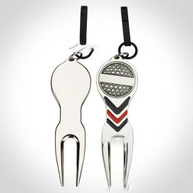 Golf Green Fork With Mark Golf Mark Golf Accessories Support (Color: Silver)