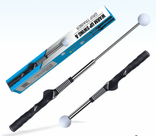 Golf Telescopic Swing Trainer Vocal Stick (Color: Black)