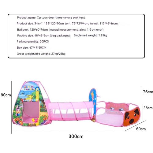 Underwater World Children's Tent Three-piece Marine Cartoon Ball Pool Tunnel Three-in-one Children's Tent