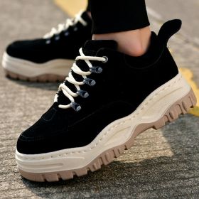 Men's All-match Retro Platform Platform Shoes (Option: Black-39)