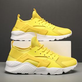 Men's Fashion Low Top Casual Shoes (Option: Yellow-40)