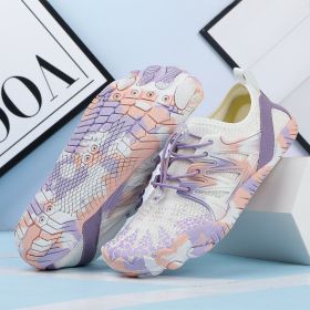 Men's And Women's Quick-drying Wading Outdoor Beach Shoes (Option: Y313 Pink Purple-42)