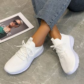 Women's Fashionable Mesh Breathable Running Shoes (Option: Creamy White-35)