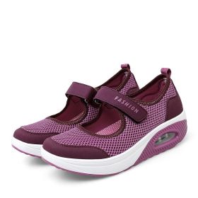 Women's Fashion Mesh Outdoor Running Shoes (Option: Rose Red-35)