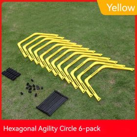 Foldable Hexagon Football Agility Training Ring (Color: Yellow)