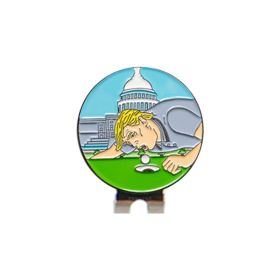 Longnian Hat Clip Paint Metal Craft Personalized Patterns Creative Tools (Option: Trump Licking Ball Hat Clip)