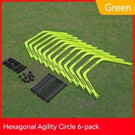 Foldable Hexagon Football Agility Training Ring (Color: Green)