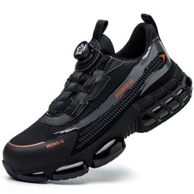 Lightweight Anti-smash And Anti-stabbing Work Shoes (Option: G188 Black Grey-36)