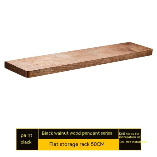 Punch-free Walnut Storage Rack Wall-mounted Storage Rack
