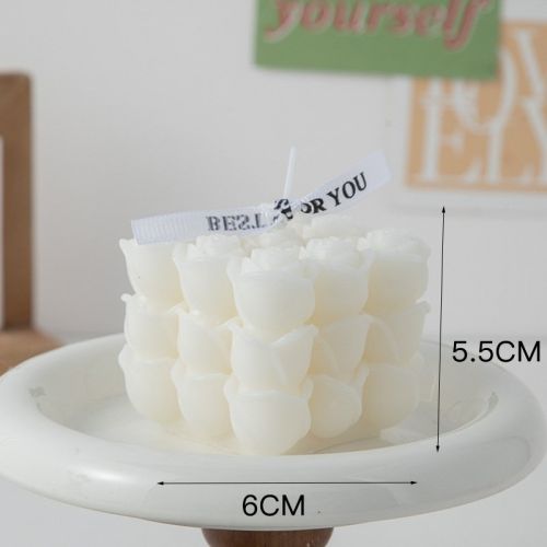 Flower Cube Aromatherapy Candle With Hand Creative Home Decoration Suit Shooting Props Wedding Tie