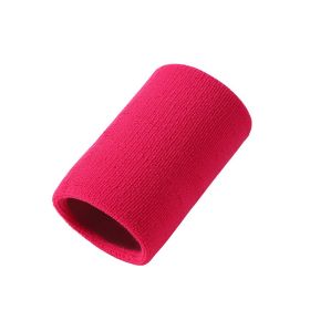 Sports Basketball Fitness Breathable Sweat Absorbing Wristband (Option: Rose Red-8x10cm Single)