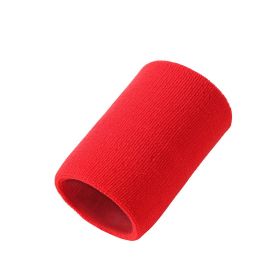 Sports Basketball Fitness Breathable Sweat Absorbing Wristband (Option: Red-8x10cm Single)