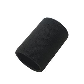 Sports Basketball Fitness Breathable Sweat Absorbing Wristband (Option: Black-8x10cm Single)