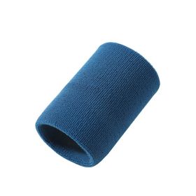 Sports Basketball Fitness Breathable Sweat Absorbing Wristband (Option: Dark Blue-8x10cm Single)