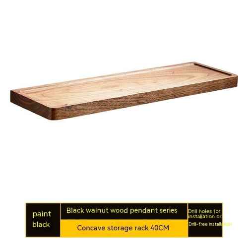 Punch-free Walnut Storage Rack Wall-mounted Storage Rack