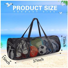 Large Diving Mesh Luggage Bag (Option: Black-About 94 X 38 X 38cm)